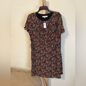 Loft dress with double tie waist